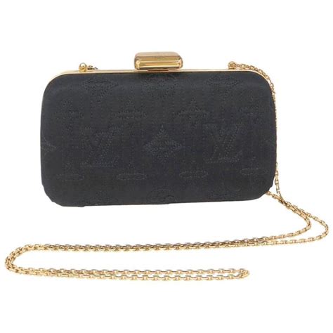 louis vuitton black clutch with gold chain|authentic black Louis Vuitton handbags.